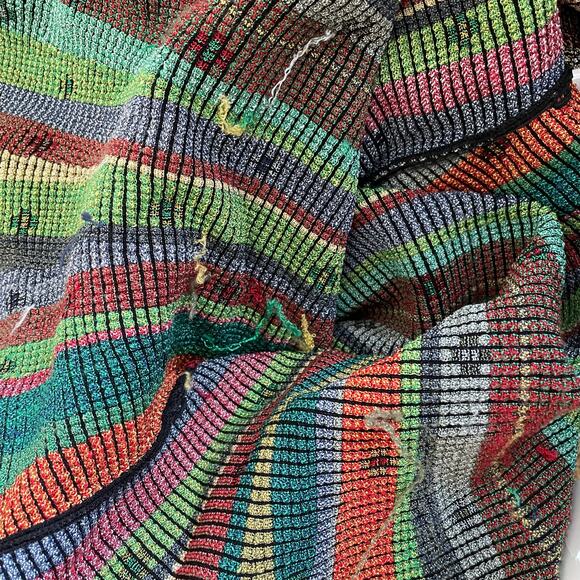 Alexander McQueen Silk Knit Intarsia Fit Flare Short Sleeve Sweater Dress S - Picture 16 of 17